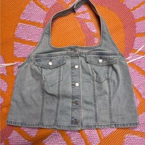 Denim Halter Top